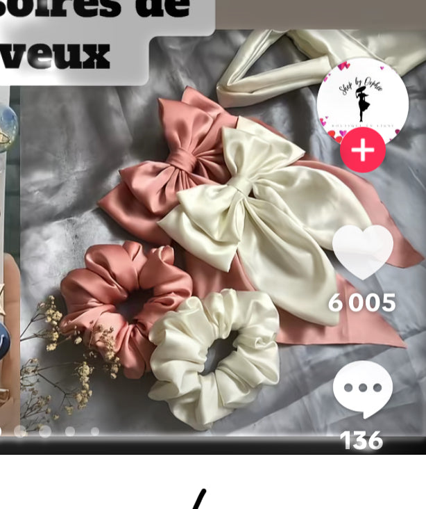 Chouchou en satin / velours (1 pièce)